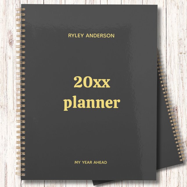 Gold and Grey Business Logo Monogram Planner (Creator Uploaded)