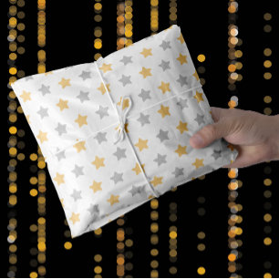 Gold and Grey Happy New Year Tissue Paper