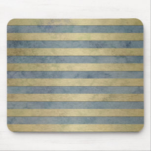 Gold and Grey Stripes Pattern Mouse Pad
