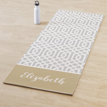 Gold and Grey Trellis Monogram | Editable Colours