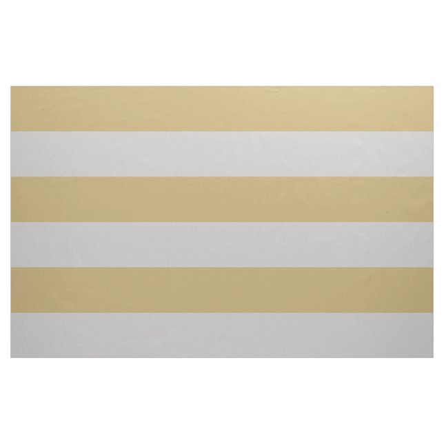 Gold and Grey Wide Stripes Large Scale Fabric (Yard)