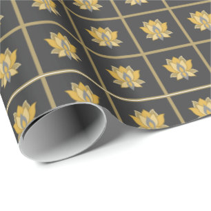 Gold and Grey Wrapping Paper