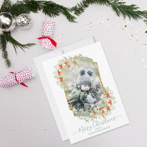 Gold and Holly | Geometric Photo Frame