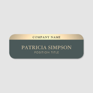 Gold And Hunter Green: A Blend Of Luxury & Fashion Name Tag