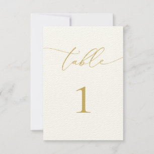 Gold and Ivory Table Numbers
