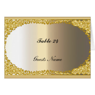 Gold and Metal look Table Place Card Menu