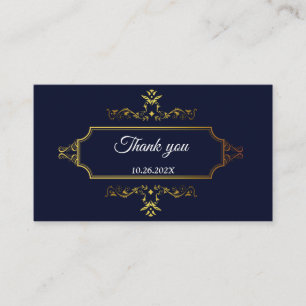 Gold and Navy Blue Indian Style Envelope Enclosure Card