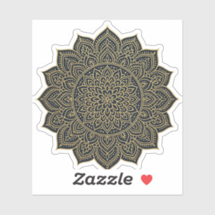 Gold and navy mandala