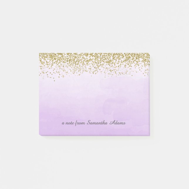Gold and Ombre Purple Notes (Front)