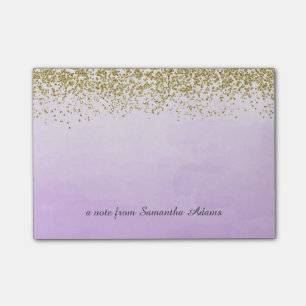 Gold and Ombre Purple Notes