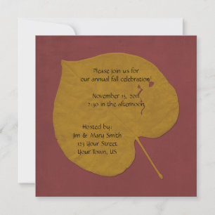 Gold and Orange Fall Celebration Invitation