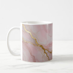 Gold and pink marble texture coffee mug