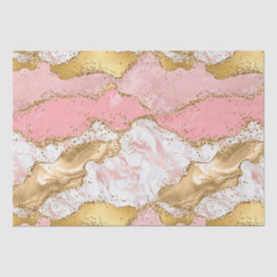 Gold and Pink Sequins Agate Tissue Paper