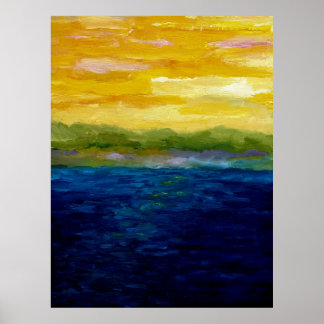 Gold and Pink Sunset Poster