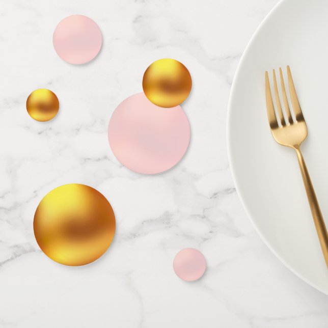 Gold and Pink Table Confetti (Group)