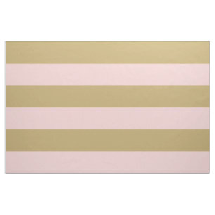 Gold and Pink Wide Stripes Large Scale Fabric