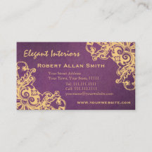 Gold and Purple Baroque Renaissance Damask Grunge