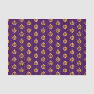 Gold and Purple Christmas Ornaments Tissue Paper