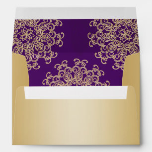 Gold and Purple Indian Style Envelopes
