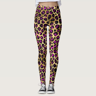 Gold and Purple Leopard leggings