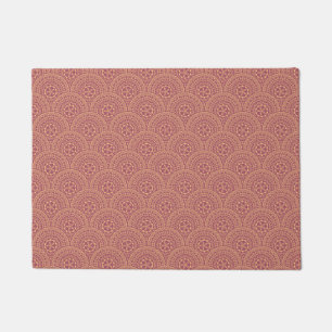 Gold and purple mandala waves pattern doormat