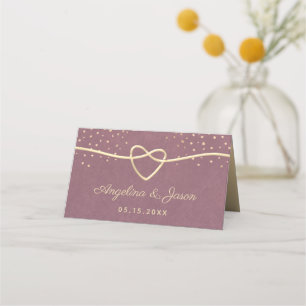 Gold and Purple Wedding Place Card