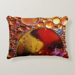 Gold and red dots decorative cushion