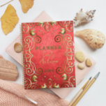 Gold And Red Elegant Classic Baroque Year Planner<br><div class="desc">Unique personalized planner design featuring and elegant baroque ornamental frame on a red background. The text is fully customizable. To change it use the Personalize option. For more changes,  such as changes to the font,  font color or text layout,  use the Edit design tool option.</div>