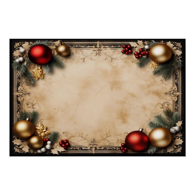Gold and Red Festivities Poster (Front)