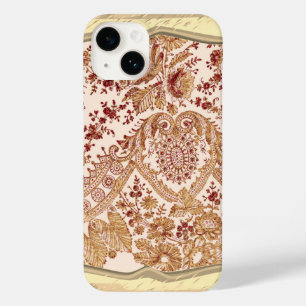 Gold And Red Lace Roses Case-Mate iPhone 14 Case