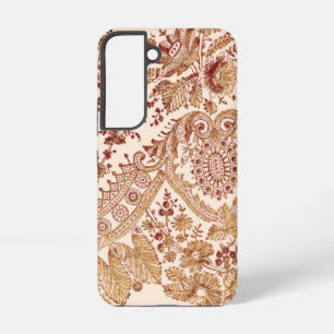 Gold And Red Lace Roses Samsung Galaxy Case