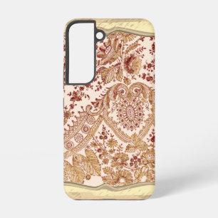 Gold And Red Lace Roses Samsung Galaxy Case