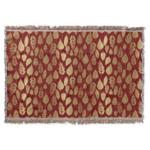 Gold and Red Leaf Pattern
