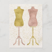Gold and Rose Gold Fashion Design Dress Forms
