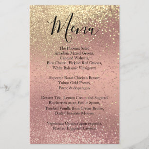 Gold and Rose Gold Glitter - Menu