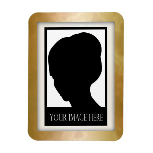 Gold and Rose Marble Photo Magnet