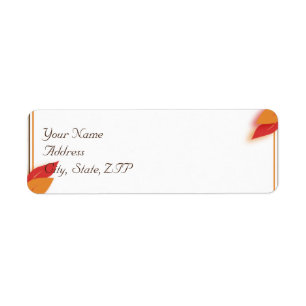 Gold and Rust Fall Leaf Return Address Label