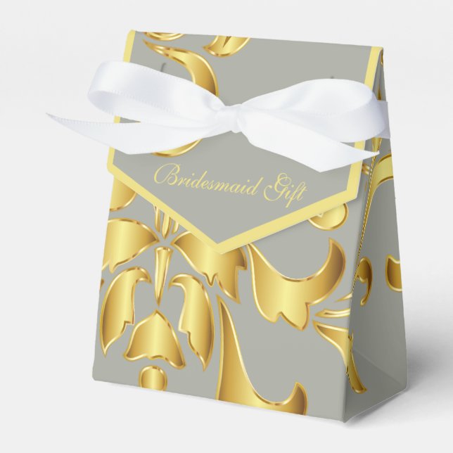 Gold and Sage Green Bridesmaid Gift Box (Front Side)