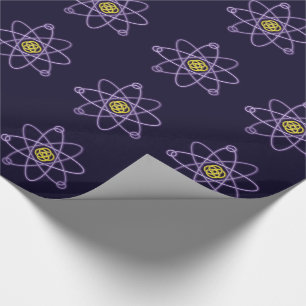Gold and Silver Atomic Structure Science Wrapping Paper
