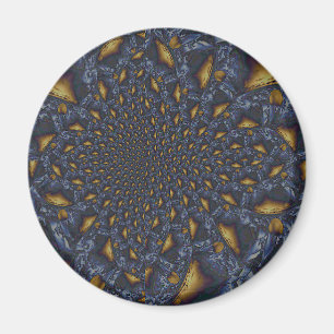 Gold and Silver Blue Molten Metal Magnet