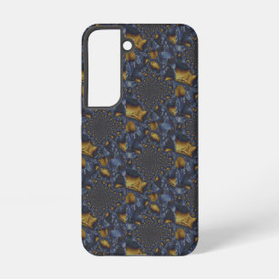 Gold and Silver Blue Molten Metal Samsung Galaxy Case