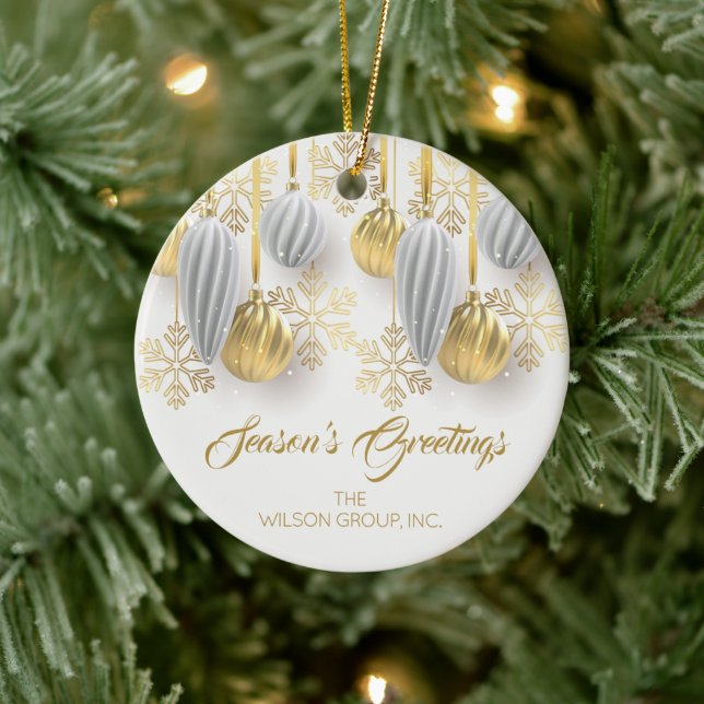 Gold and Silver Business Ceramic Ornament (Tree)
