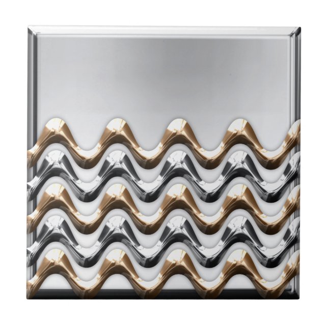 gold and Silver Ceramic Tile (Front)