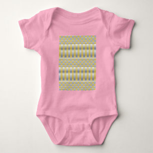 Gold and Silver (Checkers and Stripes) Baby Bodysuit