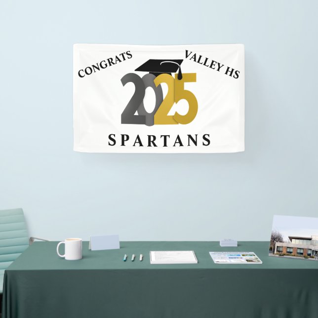 Gold and Silver Class of 2025 Banner (Tradeshow)