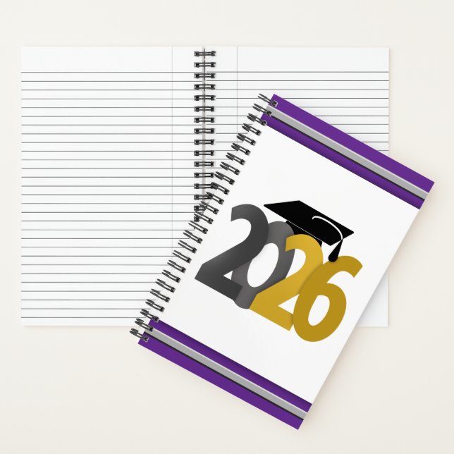 Gold and Silver Class of 2026 Graduation Notebook (Inside)