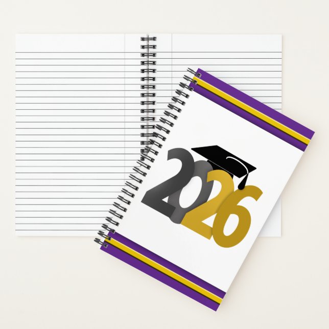 Gold and Silver Class of 2026 Graduation Notebook (Inside)