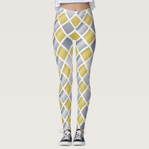 Gold and Silver (Diamond Chequered) Leggings