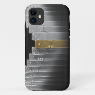 Gold and silver dominoes iPhone 11 case