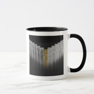 Gold and silver dominoes mug
